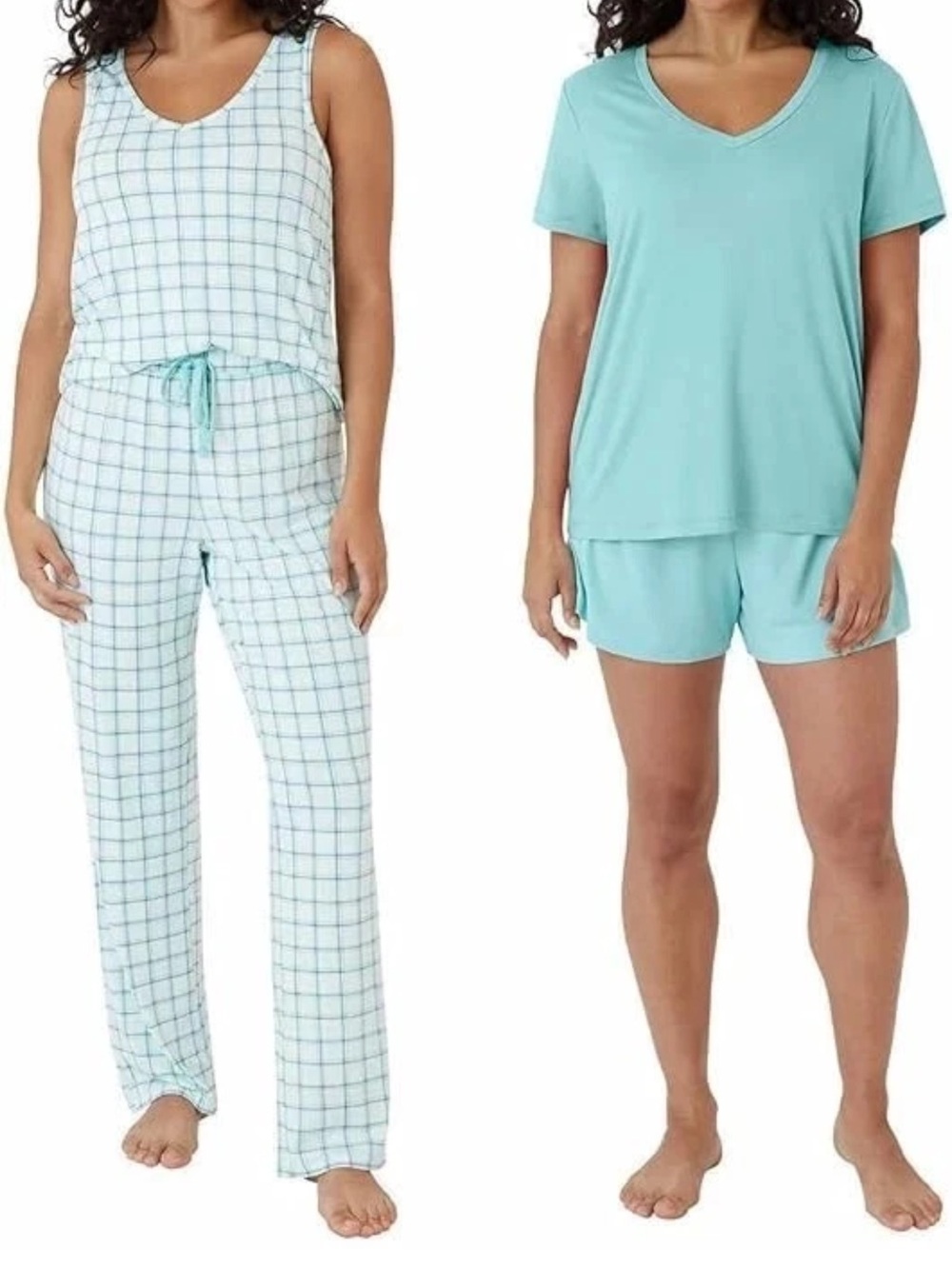 Eddie Bauer Women's 4 Piece Pajama Set   Green